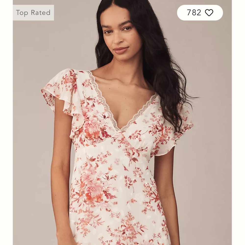 Anthropologie En Elly Lace-Trim Mini Dress